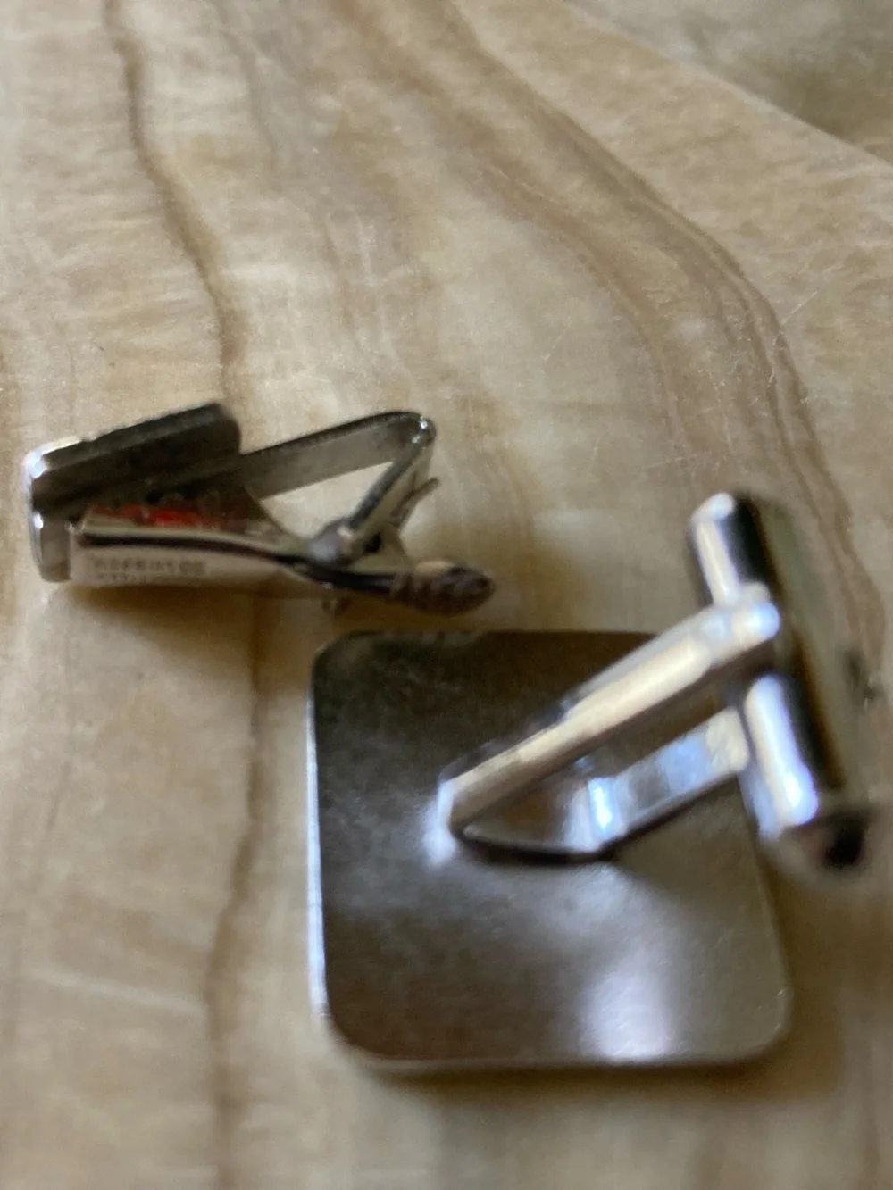 Vintage Playboy Bunny Single Cufflink & Tie Bar – Robbins Co. Attleboro – Black